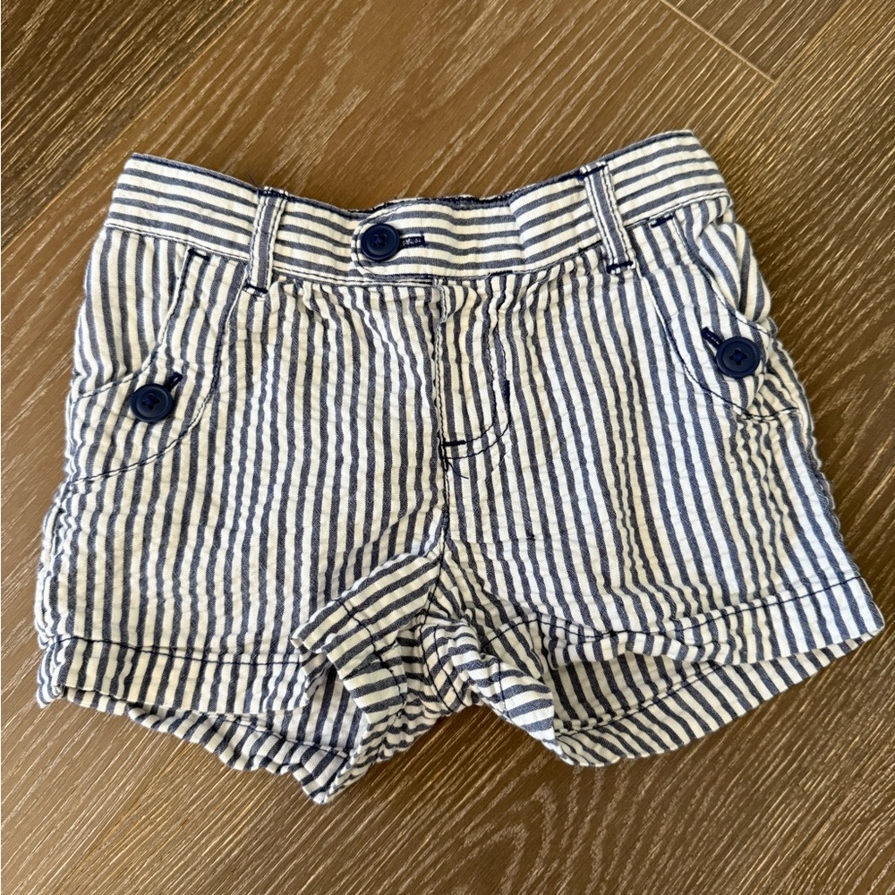 Carter's Navy and White Striped Summer Shorts